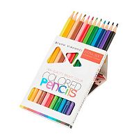 Карандаши пластик. 12цв. BV "Bright Colors" 30-0147 трёхгр.,к/к,е/подвес