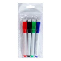 Набор маркеров д/доски 4цв. MAZARI M-15232-4 (зел.,син.,красн.,чёрн.) пулев.1мм, с магнит.,ОПП-уп.