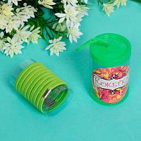 Резинка д/волос "Кокетка-классика" 786-857 (9шт) однотонные,зелёные,в тубе