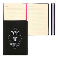 Ежедневник н/д А5 168л. Fiorenzo кож.зам. "Phrase"213302 чёрный,сирен.срез,поролон,2ляссе