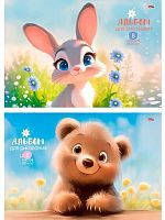 Альбом для рис. 8л. Проф-Пресс "Милые пушистики-1" 08-7219 бл.-офсет,на скобе,асс.