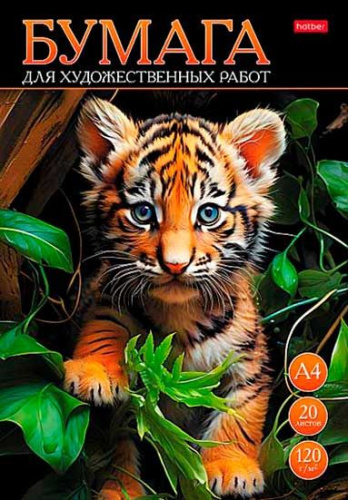 Папка для рисования А4 20л. ХАТ "Тигрёнок" 30727 тисн.120г/м2