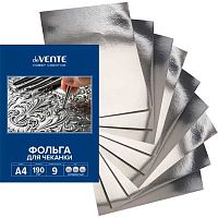 Фольга д/чеканки А4  9л. deVENTE 8118507 серебристая,190г/м2,в папке