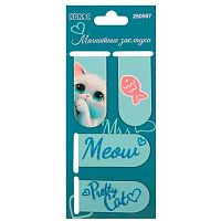 Закладки магнитные КОКОС "Пушистик" (4шт) 250597 картон,глиттер,25*55мм