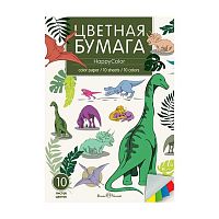 Бумага цв. мелов. А4 10л.10цв. BV 11-410-301/03 в папке