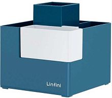 Подставка д/пиш.принадл. DELI "Linfini" EZ072BLUE (1998044) синяя,6отд.,12*12*12,3см