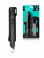 Нож канцелярский 18мм ГЛОБУС НКЛ18 с набором лезвий 10 шт.,блистер