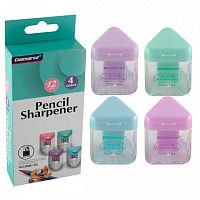 Точилка с контейнером 1отв. КОКОС Daimarse "Призма" 189553 пластик.,30*40мм,асс.