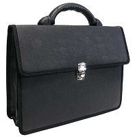 Портфель КБ "Вырица" 4С11 чёрный,кож.зам.,металл.замок