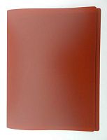 Папка с вкладышами/ 20 ATTOMEX А4 3101400 500мкм фактура "песок" непрозр. красная