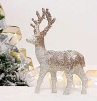 Фигурка НГ "Прекрасный олень" 196-1187 белый/шампань,13*5*22см