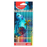 Карандаши пластик. 12цв. MAPED "Дракон" 862234 трёхгран.,к/к,е/подвес