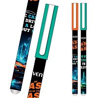 Ручка гелевая "Пиши-Стирай" deVENTE "Fast Or Last" 5051520 синяя,0,5мм,с ласт.,асс.