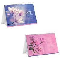 Календарь-домик настол. 2027г. BG "Вальс цветов" 391000 спираль,16*10,5см,бег.,мел.бум.105г/м2