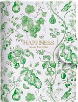 Ежедневник 2025г. А5 160л. INFOLIO кож.зам. "Happiness" I1545/green зелёный,п/скрыт.спираль,тисн.фол