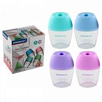 Точилка с контейнером 1отв. КОКОС Daimarse "Эллипсоид" 189525 пластик.,40*60мм,асс.