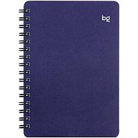 Записная книжка А6  60л. BG спираль "Base" 57757 синяя пластик.обл.,тисн.фольг.