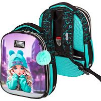 Ранец школьный deVENTE "Choice Lite. Paris Girl" 7033526 жёст.,38*29*17см,светоор.эл.,800гр.+брелок