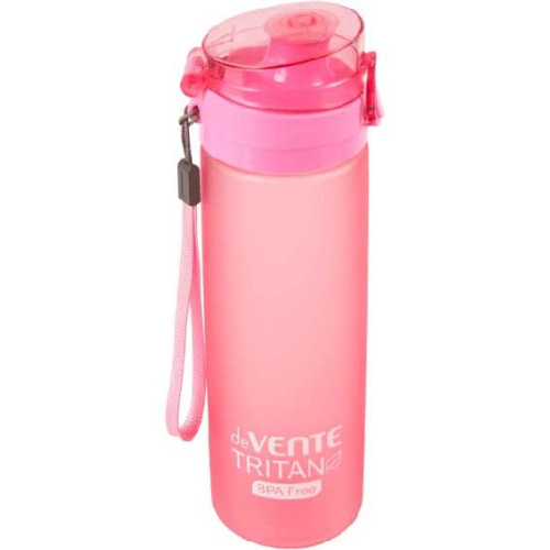 Бутылка пластик. 650мл deVENTE "Premium" 8090130 розовая,23*7,5см,ударопроч.