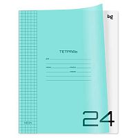 Тетрадь 24л. (клетка) BG пластик.обл. "UniTone. Neon голубой" 08959