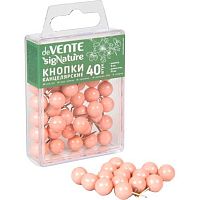 Кнопки силовые deVENTE  9мм  40шт. 4132512 пудрово-розовый,с серебр.иглой,форма-шар,пл//к