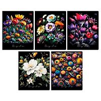 Тетрадь 40л. (линейка) BG "Цветы" 59399 асс.