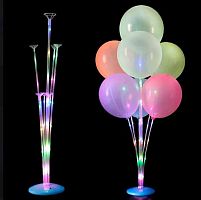 Подставка д/возд. шаров  на  7шт. "Веселье" 548-128 светящаяся,прозрачный,67*35*55см