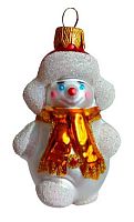 Игрушка ёлочная КОЛОМЕЕВ "Зимний снеговик 1" ФУ-777/1 стекло,8,5см,подар.уп.