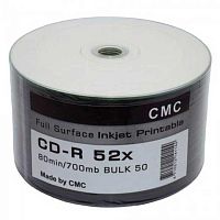 Диск CD-R CMC FULL Inkjet print 52х 80мин. 50шт. Bulk