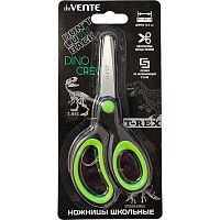 Ножницы детск. 13,5см deVENTE "T-Rex" 8010616 закругл.лезв.,прорезин.ручки,карт.блист.