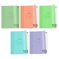 Тетрадь 18л. (клетка) BG пластик.обл. "UniTone. MIX" 62121 асс.