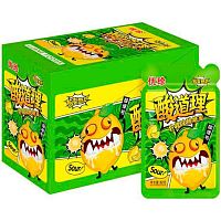 Леденцы кислые  22гр. Sour Candy "Лимон" 9070510 пластик.пакет,подвес (DeV)