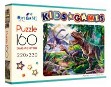 Пазлы  160 ORIGAMI Kids Games " Динозавры" 07867