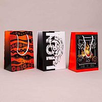 Пакет подар. Микрос 14*20см Мужской Ч53332 лам.,матовый микс