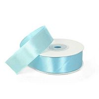 Лента 2,5см*22,85м атласная ярко-голубая Микрос ч30845