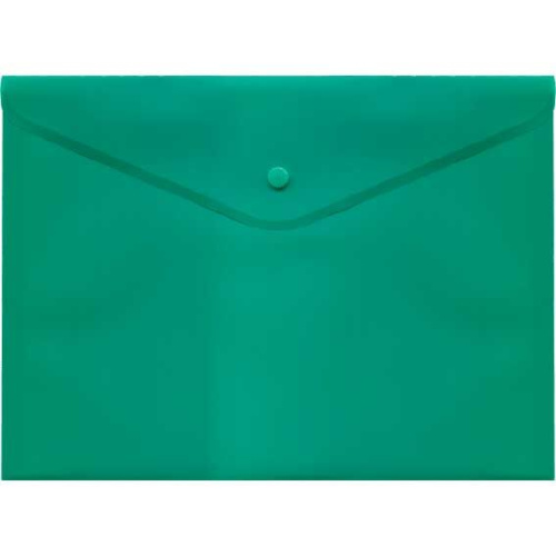 Папка-конверт на кнопке А4 (325*235мм) ATTOMEX 3071064 непрозр.зелёная,150мкм