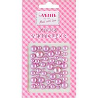 Стразы декор. самокл. deVENTE "Жемчужный микс" 8004040 сиреневые,карточка 7,5*6,5см