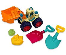 Набор песочный INTELLIGENT DK-373 (трактор с ковшом,2лопатки,2формочки) асс.