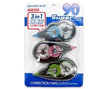 Коррект. лента INTELLIGENT 5мм* 6м DJ-388 (3шт) фигурн.прозр.тон.корп.10,5см,блист.,асс.