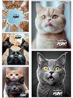 Тетрадь 48л. (клетка) Проф-Пресс Profit "Забавные коты-4" 48-9071 цв.мел.обл.