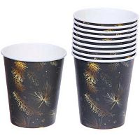 Стакан бум. "Хвойная веточка" 200мл (10шт) 889-0477