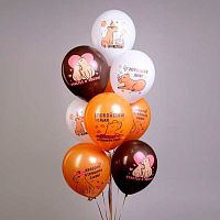 Набор шаров (5шт) Микрос шелк рис. 1ст. 2цв. Капибара асс. 30см Ч55509