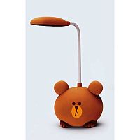 Светильник КОКОС "Мишка" 217816 коричн.,с точилкой,на подставке,светодиод.украш.