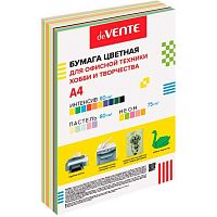 Бумага А4 д/офисной техники deVENTE 200л. 10цв.интенсив+5цв.неон+5цв.пастель 2072507 75г/м2,80г/м2