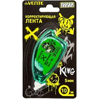 Коррект. лента deVENTE 5мм*10м "SuperHero" 4062335 зелён.п/прозр.корп.,фронт.аппл.,карт.блист.