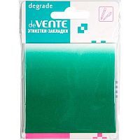 Набор самокл. этикеток-закладок deVENTE 76*76мм,50л. "Degrade" 2011447 т.-изумрудн.,пластик.,п/пр