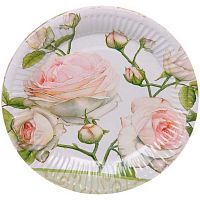 Тарелка бум. "Цветочное очарование" 18см (10шт) 130-653