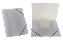 Папка на резинке ATTOMEX 3070403 фактура "песок" непрозр.серая,500мкм