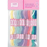 Нитки д/вышивания мулине deVENTE "Diy Pastel Art" 8001551 хлопок,12цв.*12шт.*8м,в пласт.пакет.