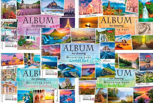 Альбом для рис.48л. ХАТ спираль "Travel" с перфорацией на отрыв